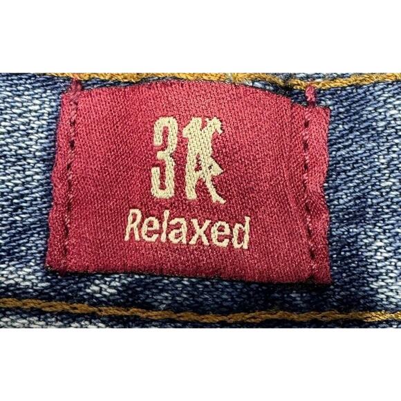 Wrangler 31MWZGK Men's Relaxed Fit Straight Leg Blue Jeans - Size 42x31.5 - Picture 6 of 7